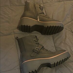 Aqua Platform Combat Boots